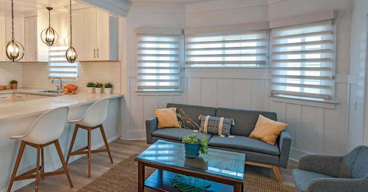 norman window fashions' sheer shades in a home