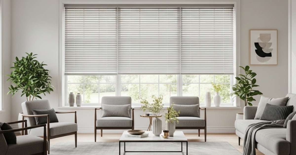 modern blinds in a home